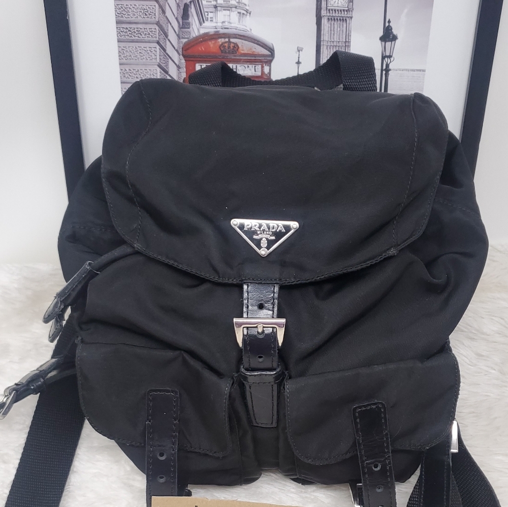 Prada Mini Black Nylon Backpack - image 1